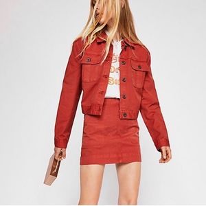 Free People Set Sweet Thing Skirt and Matching Jean Jacket